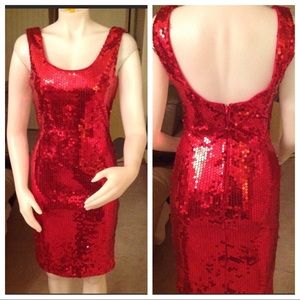 Women's dress by Dave & Johnny candy red size 7/8